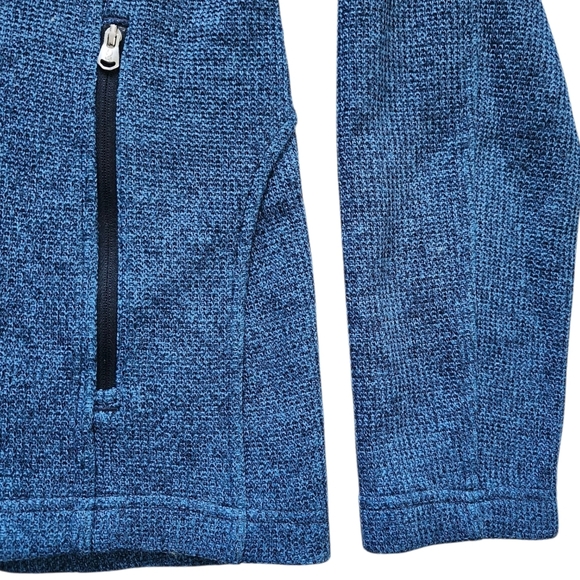 Spyder Fleece Zip Up Sweater In Heathered Blue - Picture 3 of 4